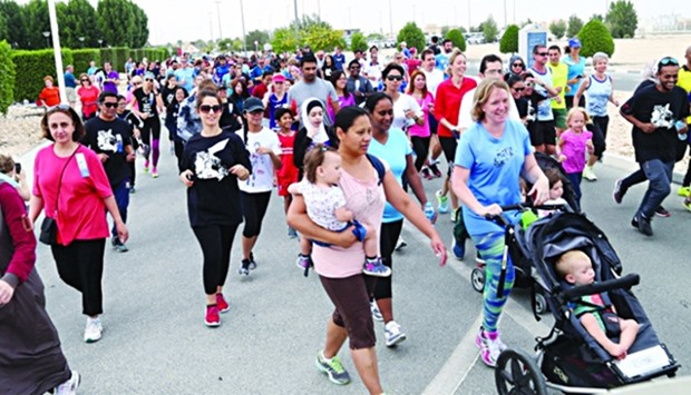Hundreds of participants took part in the 13th Terry Fox Run at CNAQ campus. PICTURE: Jayan Orma