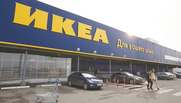 Customers exit the Ikea retail store in Khimki, Russia. Big retailers like Ikea and Leroy Merlin have begun pumping billions of dollars in new stores and factories, counting on Russiau2019s consumers to start emerging from hibernation after two years of recession.