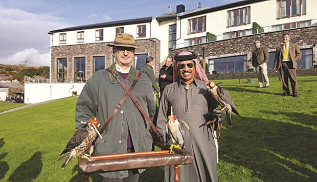 Al Gannas Society officials at the falconry event in Ireland.
