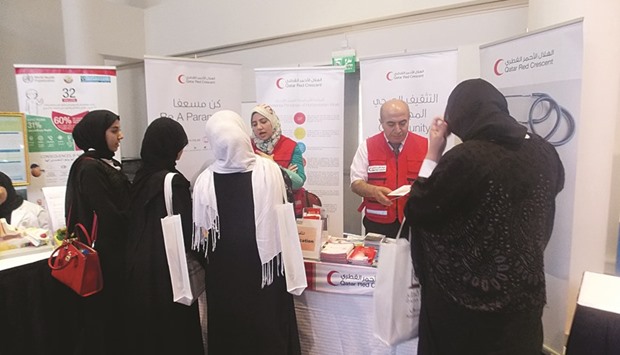 The QRCS corner gave the visitors an overview of the organisationu2019s wide range of activities.