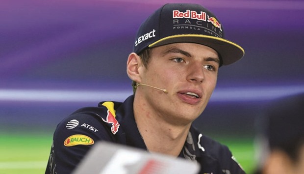 Red Bull Racingu2019s Belgian-Dutch driver Max Verstappen attends the drivers press conference ahead of the Abu Dhabi F1 Grand Prix.