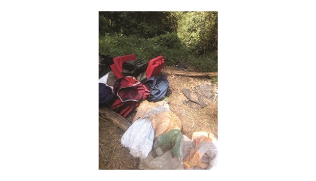 Some of the materials the police recovered from the hideout of the Maoists.