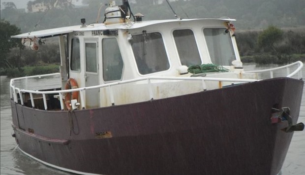 The Francie, a fishing charter vessel thought to have got into trouble on the Kaipara Harbour