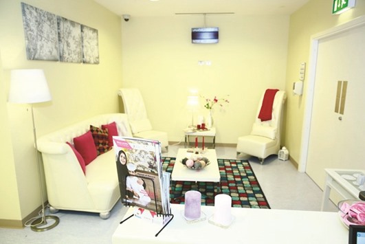 The waiting room at the mammography suite at the Rawdat Al Khail Health Centre.