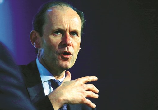 Australia and New Zealand Banking Group chief executive Shayne Elliott speaks during a Reuters Newsmaker event in Sydney yesterday.