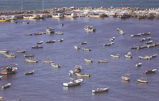 A general view of the port in Gaza City. Israel last week approved to temporarily expand the fishing area off the southern Gaza Strip from six nautical miles to nine nautical miles during the fishing season, Palestinian sources said.