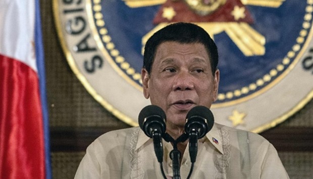 (File photo) Philippine President Rodrigo Duterte