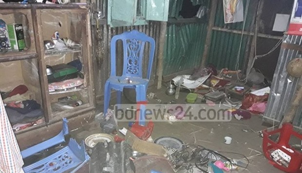 A vandalised house at Brahmanbarhiau2019s Nasirnagar. Picture courtesy: bdnews24.com