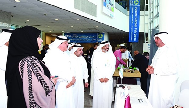 HMC officials visiting one of the stalls at the event
