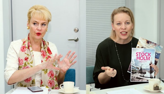 Swedish ambassador Ewa Polano (left) and Stockholm Chamber of Commerce CEO Maria Rankka. PICTURES: Nasar TK