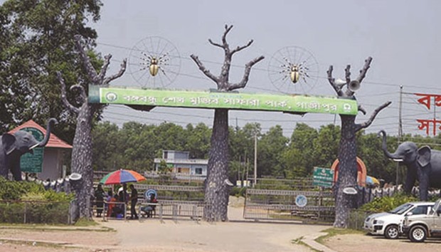 The entrance to Bangabandhu Sheikh Mujibur Rahman Safari Park in Gazipur, near Dhaka.