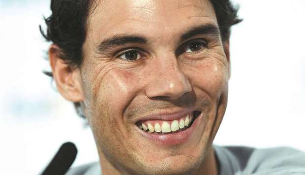 Spainu2019s Rafael Nadal during a press conference ahead of the ATP World Tour Finals in London yesterday. (Reuters)