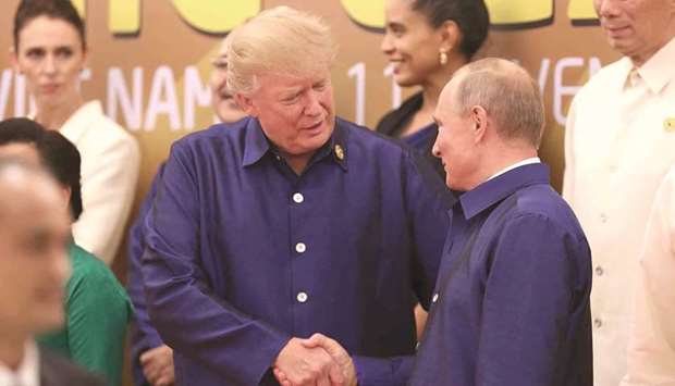 President Trump and Russiau2019s President Putin session at the Apec Summit.