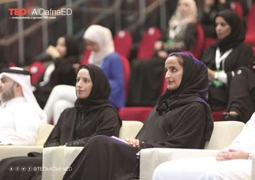 HE Sheikha Hind bint Hamad al-Thani, vice-chairperson and CEO of Qatar Foundation, attended the TEDxAlDafnaED conference in Doha yesterday along with other dignitaries.