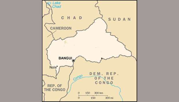 The cafe is located near the PK5 majority Muslim district of Bangui
