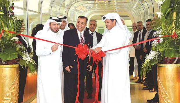 Sheikh Abdullah bin Thani al-Thani officially opening the new centre. PICTURES: Noushad Thekkayil