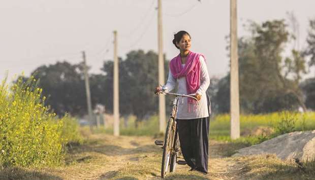 When Pandey asked her parents to let her work instead of marrying, her father bought her a bicycle.