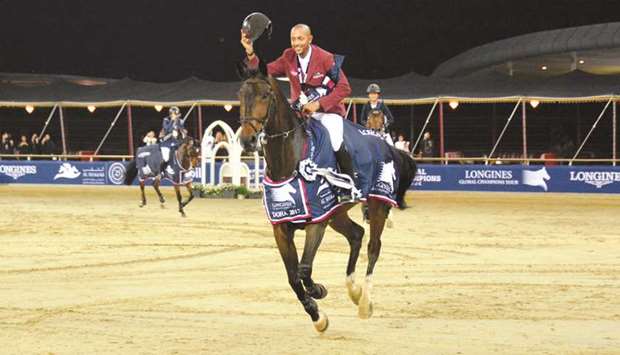 Bassem Hassan Mohamed, who won the Global Champions Tour Grand Prix of Doha at Al Shaqab arena on Saturday, will be in action at the Qatar International Show Jumping championships this weekend.