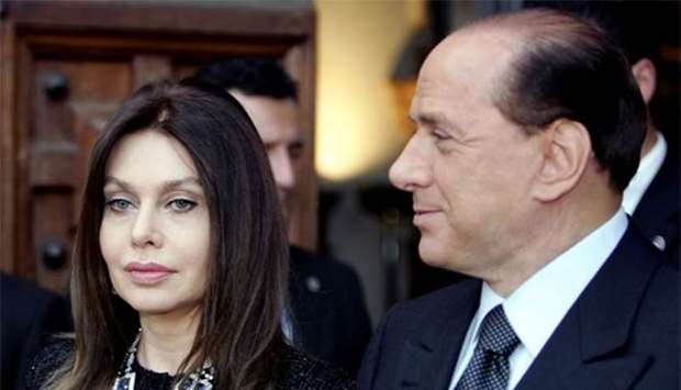 Silvio Berlusconi and Veronica Lario are seen in this file photo.