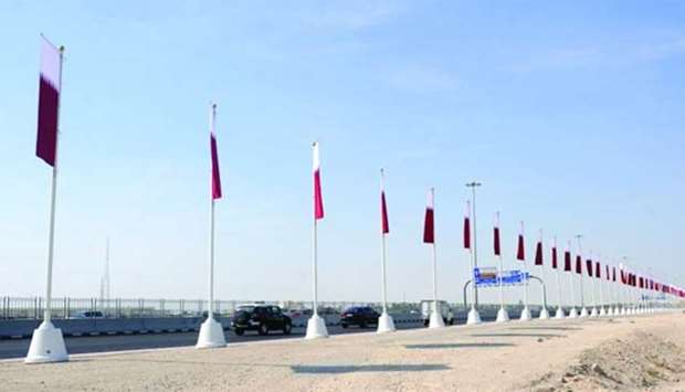 Qatar flags have been put up on the site. PICTURE: Shemeer Rasheed.