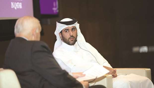 HE Sheikh Saif bin Ahmed al-Thani during an interview at Northwestern University in Qatar (NU-Q).