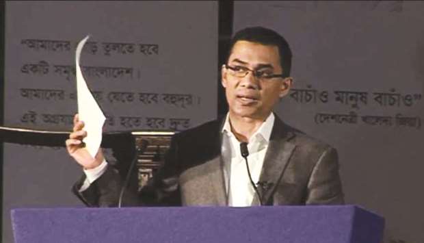BNP leader Tarique Rahman