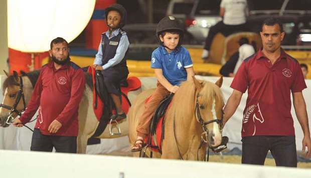The show jumping events at the Qatar Equestrian Federation also has various food stalls, fun zone for kids and raffle draws with lap tops, iPads and mobile phones in prizes. PICTURE: Lotfi Garsi