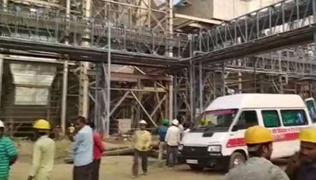 A boiler pipe burst at a plant run by India's National Thermal Power Corporation. 