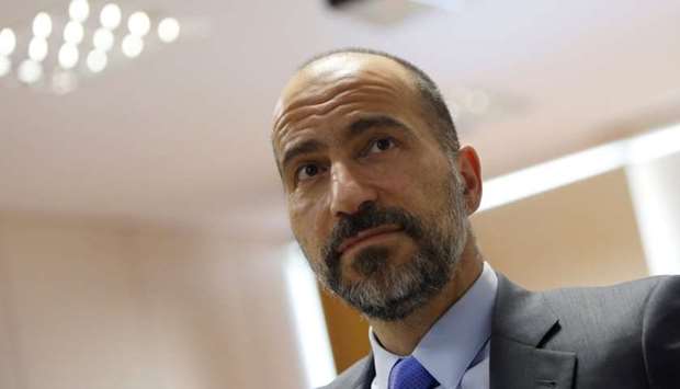 The chief executive of Uber Technologies Inc, Dara Khosrowshahi attends a meeting in Brasilia, Brazil October 31, 2017.