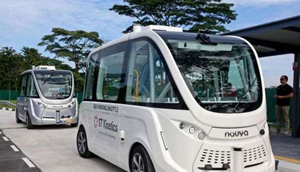 Driverless buses will be deployed during off-peak traffic hours in three new suburban towns in Singapore. Picture: The Straits Times 