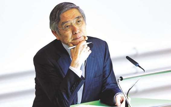 Bank of Japan governor Haruhiko Kuroda at a press conference in Tokyo. With Japanu2019s  inflation still way below its 2% target, the BoJ sees no immediate need to withdraw stimulus, and regards weak price growth as its most pressing policy challenge.