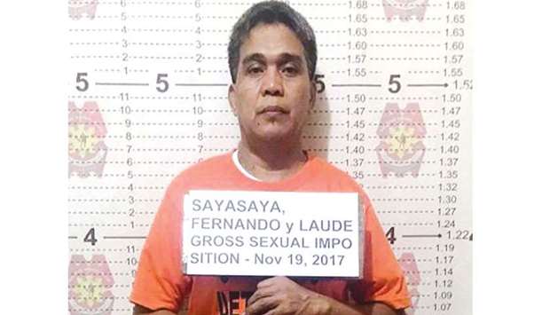 This undated handout photo released yesterday shows Fernando Sayasaya, 53, in  Calamba, Laguna, south of Manila.
