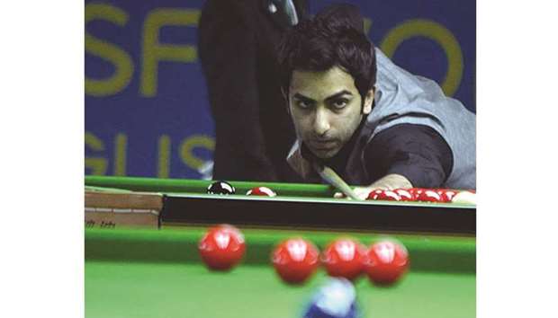 Indiau2019s Pankaj Advani compiled the tournamentu2019s highest break so far at 138 points in the match against Brazilu2019s Victor Sarkis yesterday. (IBSF)