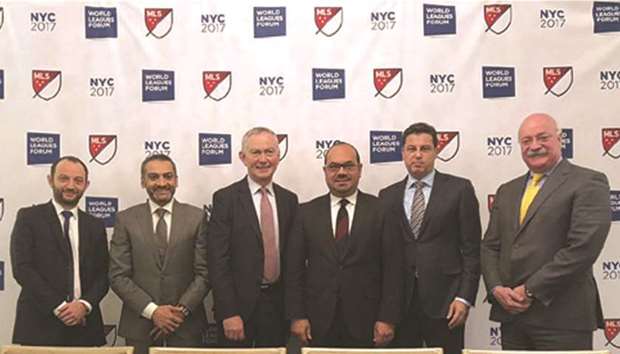 Qatar Stars League Management (QSLM) CEO Hani Taleb Ballan and Chief Planning Officer Mushtaq al-Waeli attended the Global Football Leagues Forum hosted by the USAu2019s Major League Soccer (MLS) in New York.