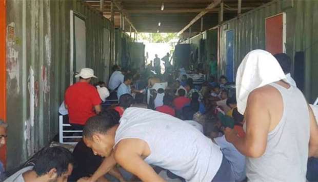 Men occupy the closed Manus Island immigration detention centre in Papua New Guinea.