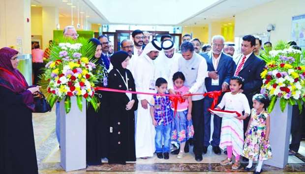 Indian ambassador P Kumaran inaugurating the 16th Asian free medical camp at Al Thumama Health Centre along with Qatari officials and community leaders.