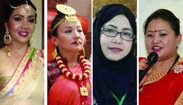 From left: Sanju KC, Rekha Rai, Amina Khan and Rama Tamang.