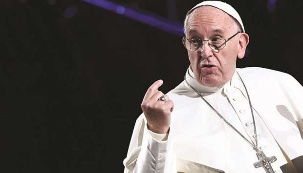 Pope Francis: leaders should also recognise that many people move u2018mainly out of desperation, when their own countries offer neither safety nor opportunity, and every  legal pathway appears impractical, blocked or too slowu2019.