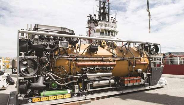 The Pressurized Rescue Module, a deep diving rescue vehicle, to be used by the US Navy Undersea Rescue Command to support the Argentine governmentu2019s search and rescue efforts for the missing Argentine submarine ARA San Juan.