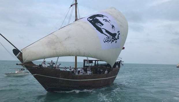 The Fath Al Khair (3) voyage with 16 Qatari sailors have reached Kuwait.