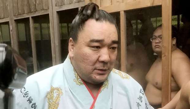Mongolian-born yokozuna, or grand champion, Harumafuji