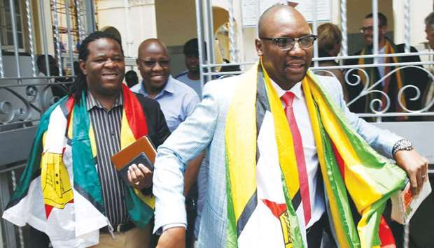 Activist pastor Evan Mawarire leaves the High Court after he was found not guilty of subversion in Harare.