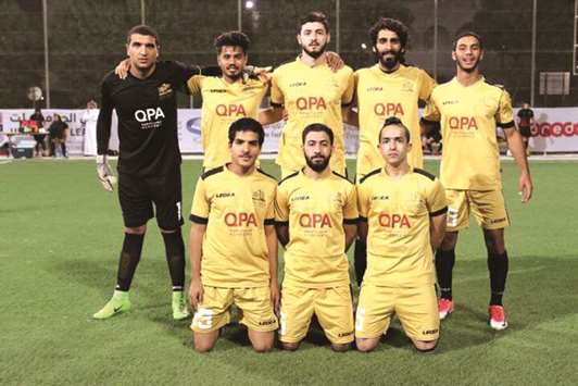 Qatar University team pose for a group photo ahead of the semi-final against Carnegie Mellon University.