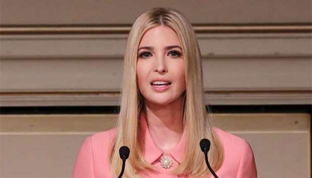 Ivanka Trump, the daughter and assistant to US President Donald Trump, delivers a speech at the World Assembly for Women (WAW!) in Tokyo on Friday.