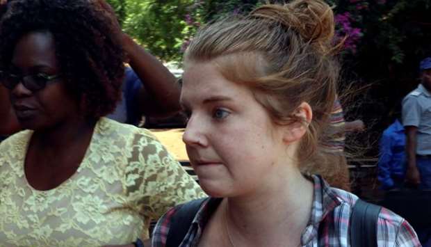 US citizen Martha O'Donovan arrives at court in Harare, Zimbabwe 