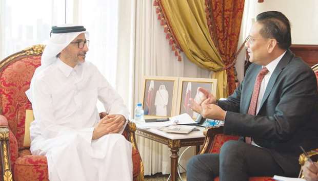 HE the Minister of Culture and Sports Salah bin Ghanem bin Nasser al-Ali met yesterday with the ambassador of Singapore, Jai S Sohan. In the meeting they discussed aspects of co-operation between Qatar and Singapore in cultural and sports fields, and means of developing and enhancing them.