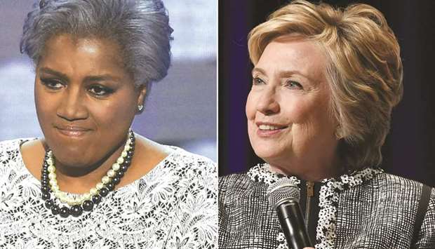 Donna Brazile and Hillary Clinton.