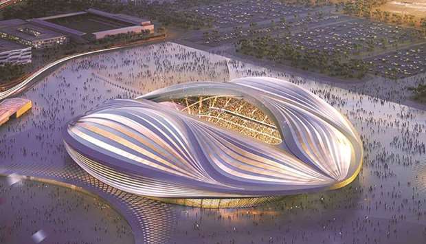 An artistu2019s impression of the proposed Al Wakrah Stadium.