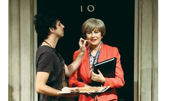 Madame Tussauds unveils their new wax model of Prime Minister Theresa May in London yesterday.