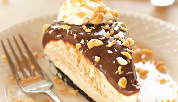 POPULAR: Delicious peanut butter cheesecake is served cold.